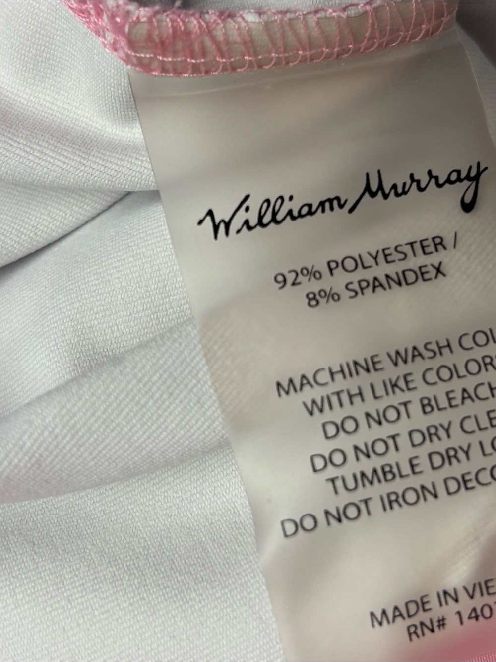 William Murray Shirt Men Medium Pink Minty Fresh Novelty Golf Polo - Picture 10 of 13
